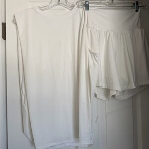 HALARA Ivory Sleeveless Top and Shorts Set